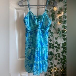 No Boundaries Blue Floral Chemise